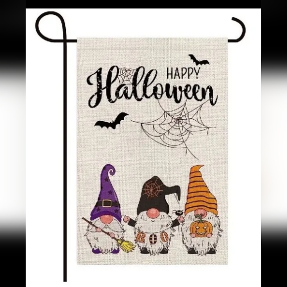 Texupday Happy Halloween Gnomes Garden Flag Yard Banner 12" X 18" NIP - Picture 1 of 3